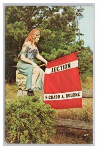 Postcard Richard A. Bourne Co. Inc. Hyannis & Cape Cod Mass. Auctioneer