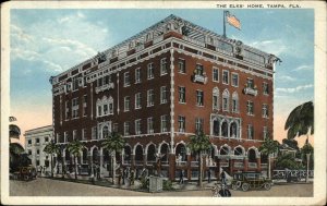 Tampa Florida FL Elks Home 1910s-30s Postcard