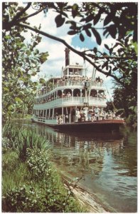 Richard Irvine Sternwheeler, Frontierland, Vintage Walt Disney World Postcard