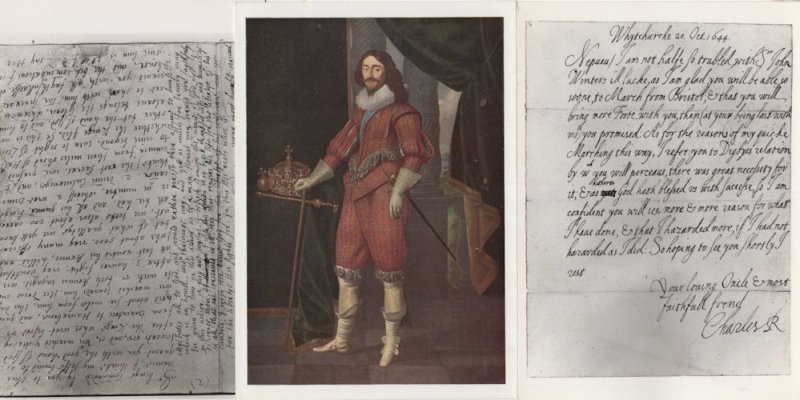 Charles 1st I Letter To Henrietta Maria Painting 3x Postcard s