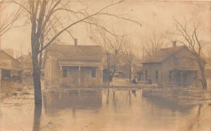 J70/ Warren Ohio RPPC Postcard c1913 Flood Disaster Homes 251