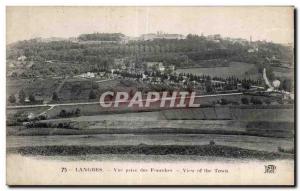 Old Postcard Langres Forks of taking view View of the Town