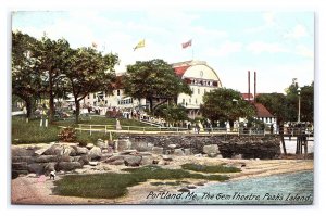 Portland Me. Maine The Gen Theatre Peaks Island Postcard