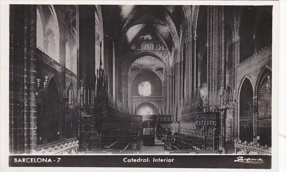 Spain Barcelona Catedral Interior Real Photo