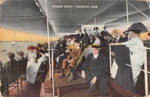 Wilson Line Pennsylvania To Delaware Shade Deck Antique Postcard K97344