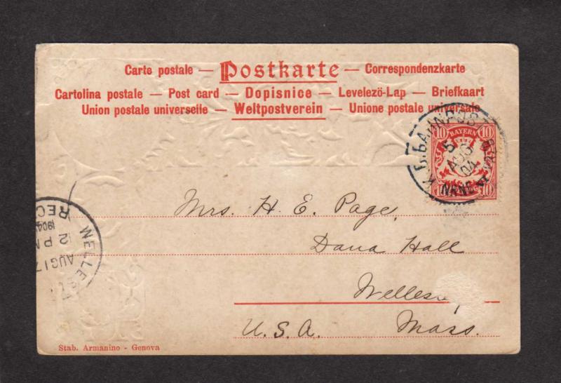 Bavaria  Bayern Postkarte Carte Postale Briefkaart Poem Francesco Pinciber