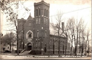 Real Photo Postcard St. Pauls Evangelical Lutheran Church Winneconne, Wisconsin