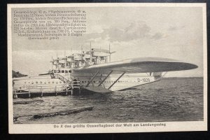 Mint Dornier DOX Real Picture Postcard RPPC Seaplane Parked At Sea