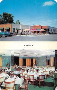 Canadaigua New York Caruso's Restaurant Interior and Exterior Postcard J73388