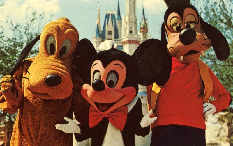 FL - Orlando. Walt Disney World. Mickey Mouse, Pluto and Goofy