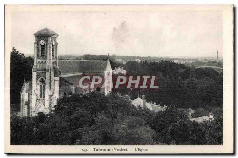 Old Postcard Talmont (Vendee) The Church