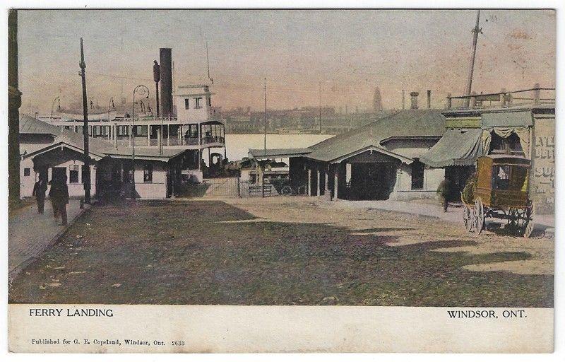 Windsor, Ontario, Canada, Early View of The Ferry Landing