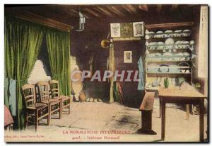 Postcard Old Normandy Interior Normand