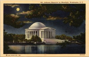 Jefferson Memorial by Moonlight Washington DC Postcard PC91