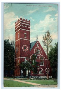 1911 View Of Christian Church Bloomington Indiana IN Posted Antique Postcard