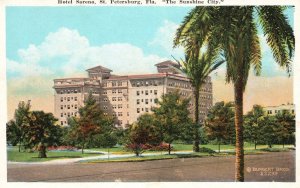 Vintage Postcard Hotel Soreno St. Petersburg Florida FL J. Heath & Sons Co. Pub.