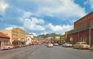 Sonora California Street Scene, Mother Lode Bank, Photochrome Vintage PC U6897