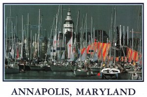 CONTINENTAL SIZE POSTCARD ANNAPOLIS BOAT SHOW MARYLAND