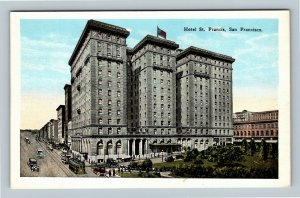 San Francisco CA, Hotel St. Francis, Advertising Vintage California Postcard