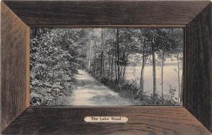 17011  Wood Frame Picture card   The Lake Road