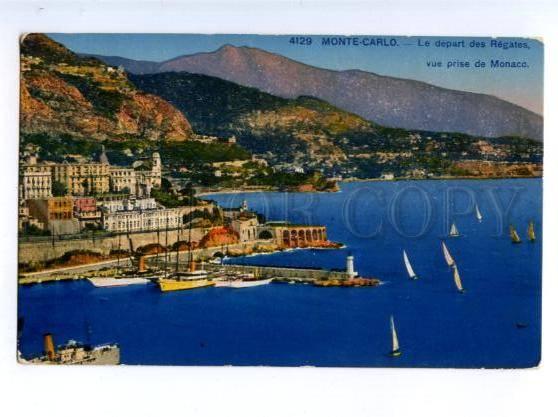 172381 MONACO MONTE-CARLO Lighthouse departure of Regates Old