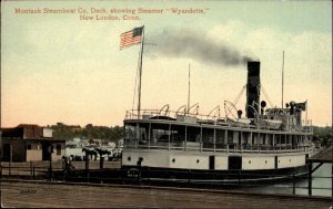 New London Connecticut CT Steamer Boat Wyandotte 1900s-10s Postcard
