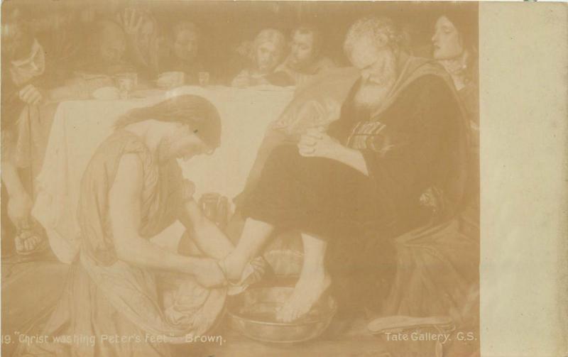 Christ washing Peter`s feet - Brown