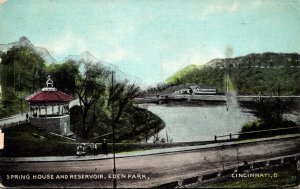 Ohio Cincinnati Eden Park Spring House and Reservoir 1910