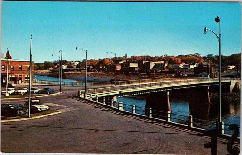 Postcard BRIDGE SCENE St. Stephens New Brunswick NB AK2251