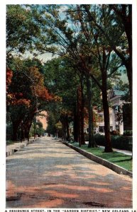 USA Residence Street In The Garden District New Orleans Louisiana Postcard 09.82