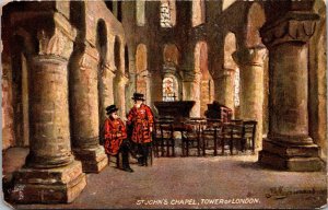 St John's Chapel, Tower of London, Tuck 7575 Vintage Postcard Y66