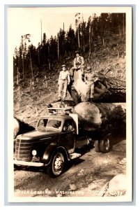 RPPC Truck Logging Western Washington WA Keppinger Photo Ellis 699 Postcard R20