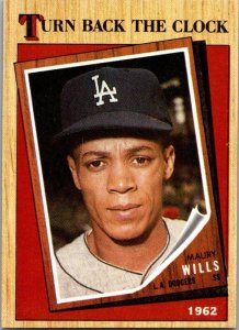 1987 Topps Baseball Card Maury Wills Los Angeles Dodgers s3143