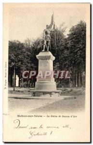 Old Postcard Mehun sur Yevre The Statue of Joan of Arc