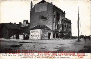 CPA MILITAIRE Nieuport-Plage, L'Hotel Elisabeth aprés le Bombardement (316452)