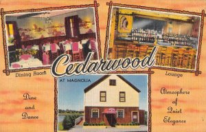 Magnolia Massachusetts Cedarwood Restaurant Vintage Postcard AA50524