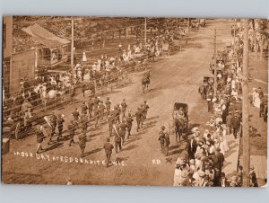 c1911 Labor Day Parade Redgranite Wisconsin WI Waushara County RPPC Real Photo