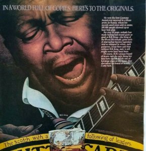 BB King Blues Guitar Legend Magazine Ad Original Ready To Frame 1982 Cutty Sark