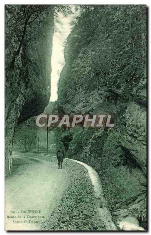 Old Postcard Dauphine Route Grande Chartreuse out of the desert