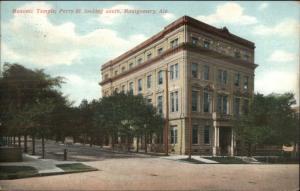 Montgomery AL Masonic Temple Perry St. c1910 Postcard