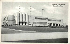 Columbia Mississippi MS High School Vintage Postcard