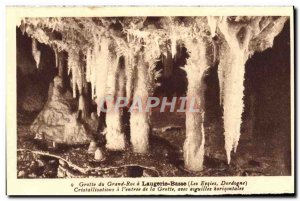 Old Postcard Laugerie Lower Crystallization has the & # 39Entree the Cave Pre...