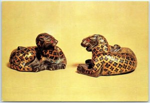 Postcard - Pair of parcel-gilt bronze leopards, The Chinese Exhibition - China