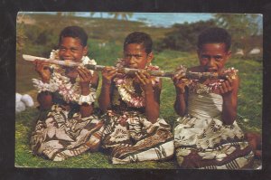 ISLAND OF FIJI STAMP A SUGAR CANE MEAL POSTCARD