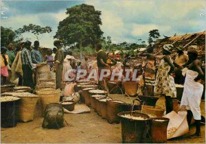 Postcard Modern Image of Gabon Walking Peanuts in N Gounie
