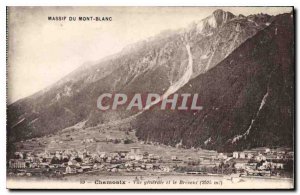 Old Postcard Chamonix Mont Blanc General view and the Brevent