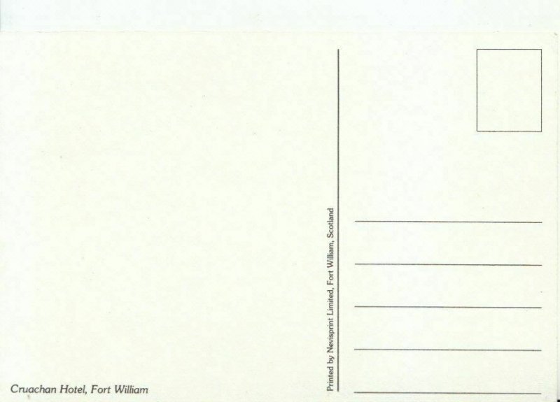 Scotland Postcard - Cruachan Hotel - Fort William - Inverness-shire  Ref 10424A