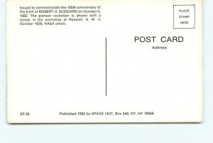 Buy Postcard Robert Goddard NASA Pioneer Rocket