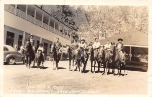 Harbin Hot Springs California Horse Riding Real Photo Vintage Postcard AA65841