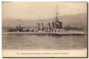 Old Postcard Boat War Bisson ocean Torpilleur